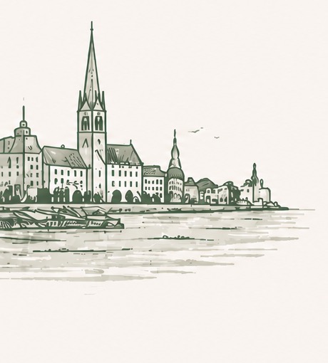 Stadtsilhouette links